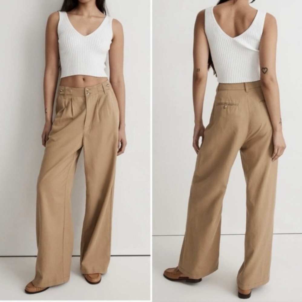 Madewell The Harlow Wide Leg Pant, size 00 (fits like 26)